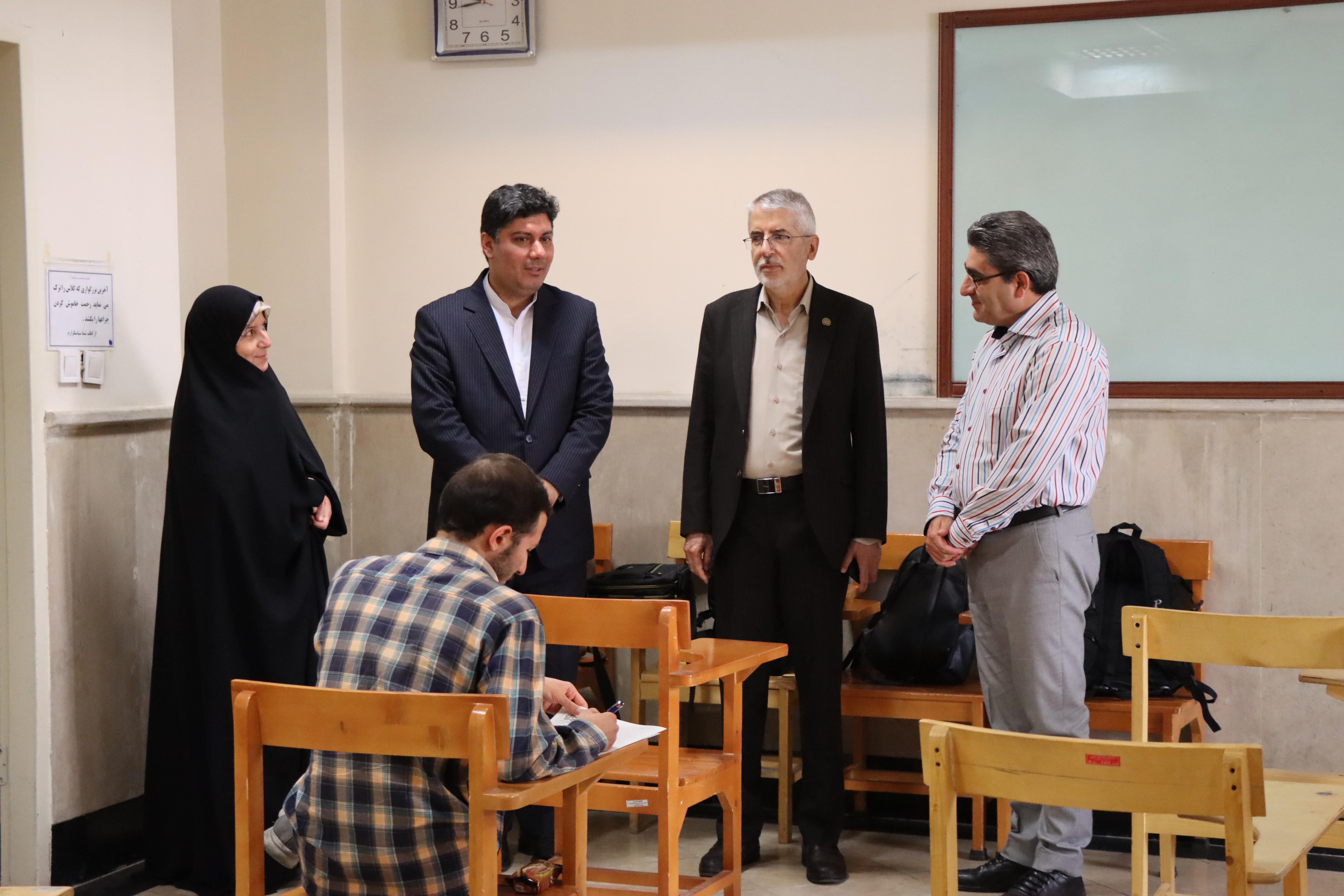 گزارش تصویری بازدید رئیس دانشگاه علامه‌طباطبائی و معاون آموزشی از روند برگزاری امتحانات پایان ترم